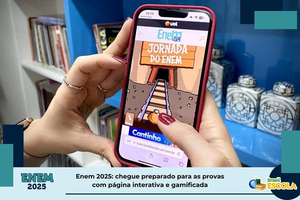 10 dias para o Enem 2025 Celular mostra página da Jornada do Enem