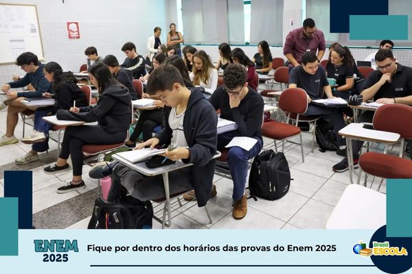 Candidatos em sala de provas do Enem