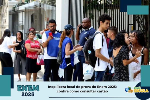 Local de prova do Enem 2025 Pessoas em local de prova do Enem